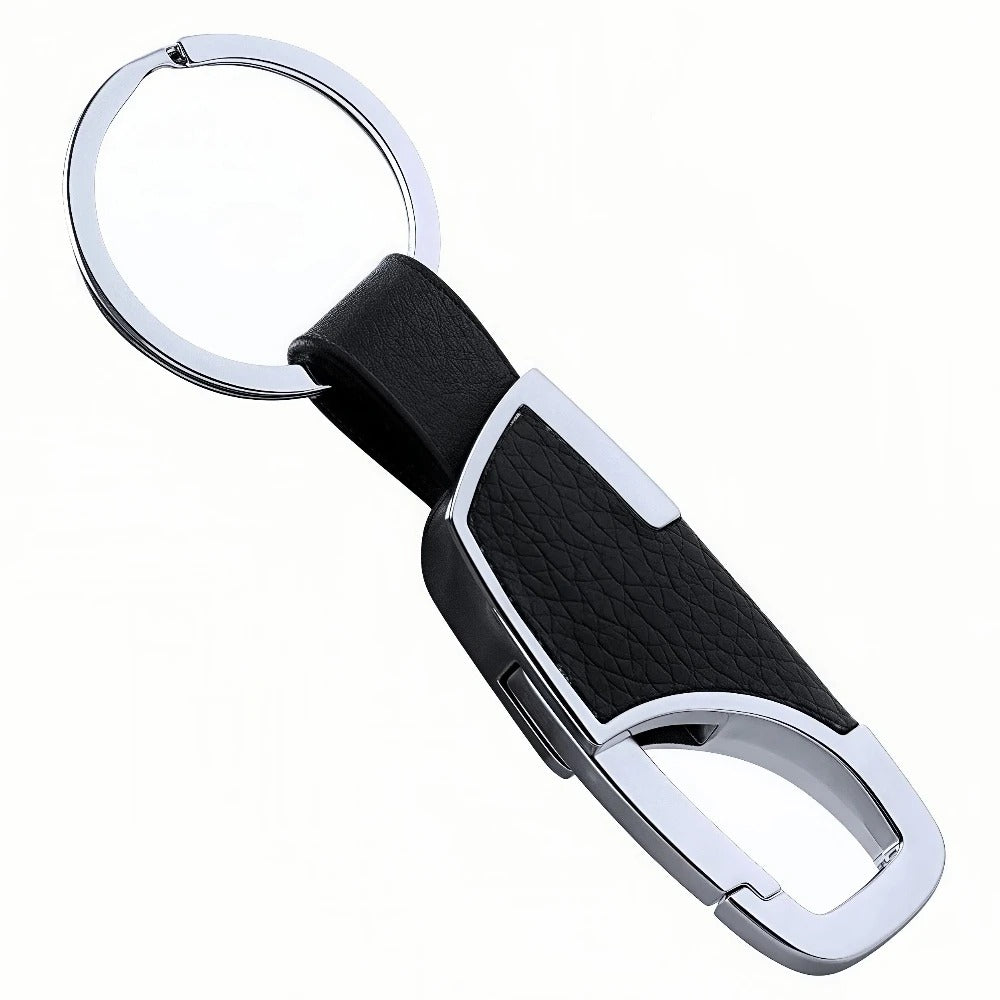 Personalized Leather Splicing Waist Hanging Car Keychain