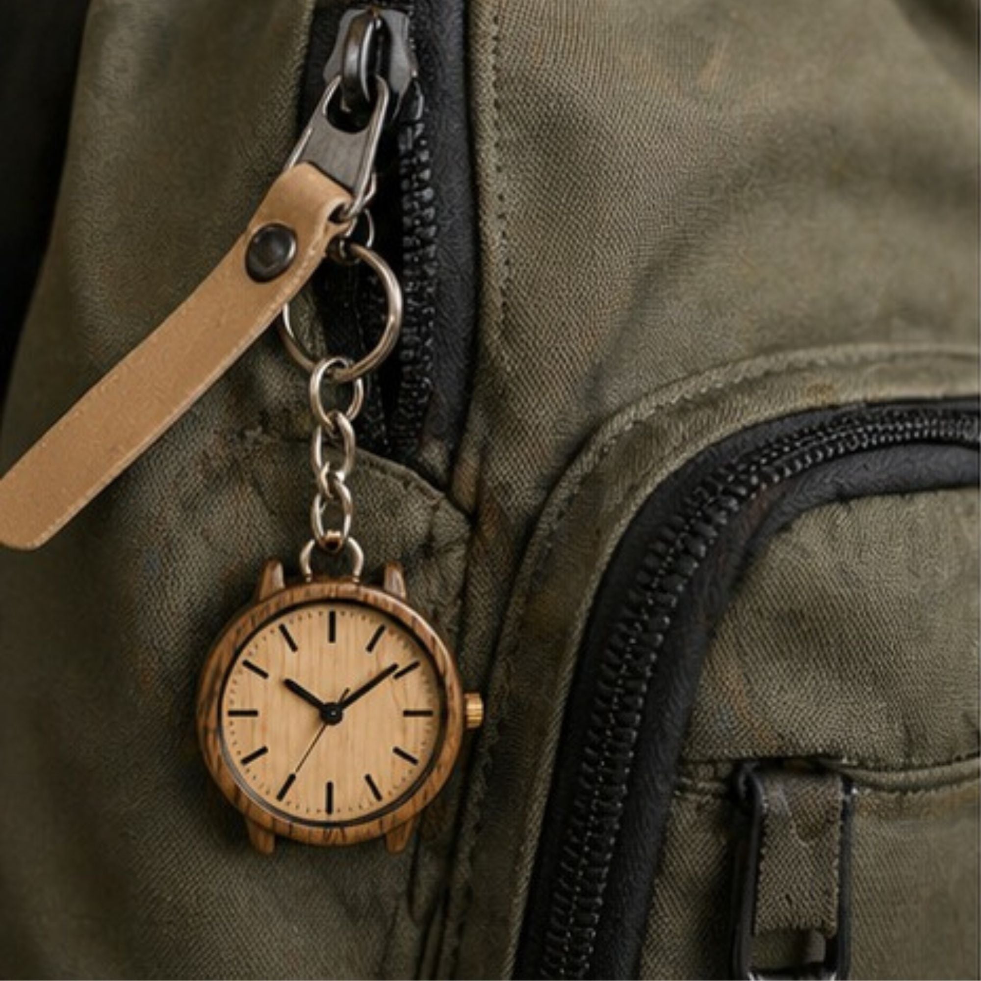 Wooden Watch Keychain