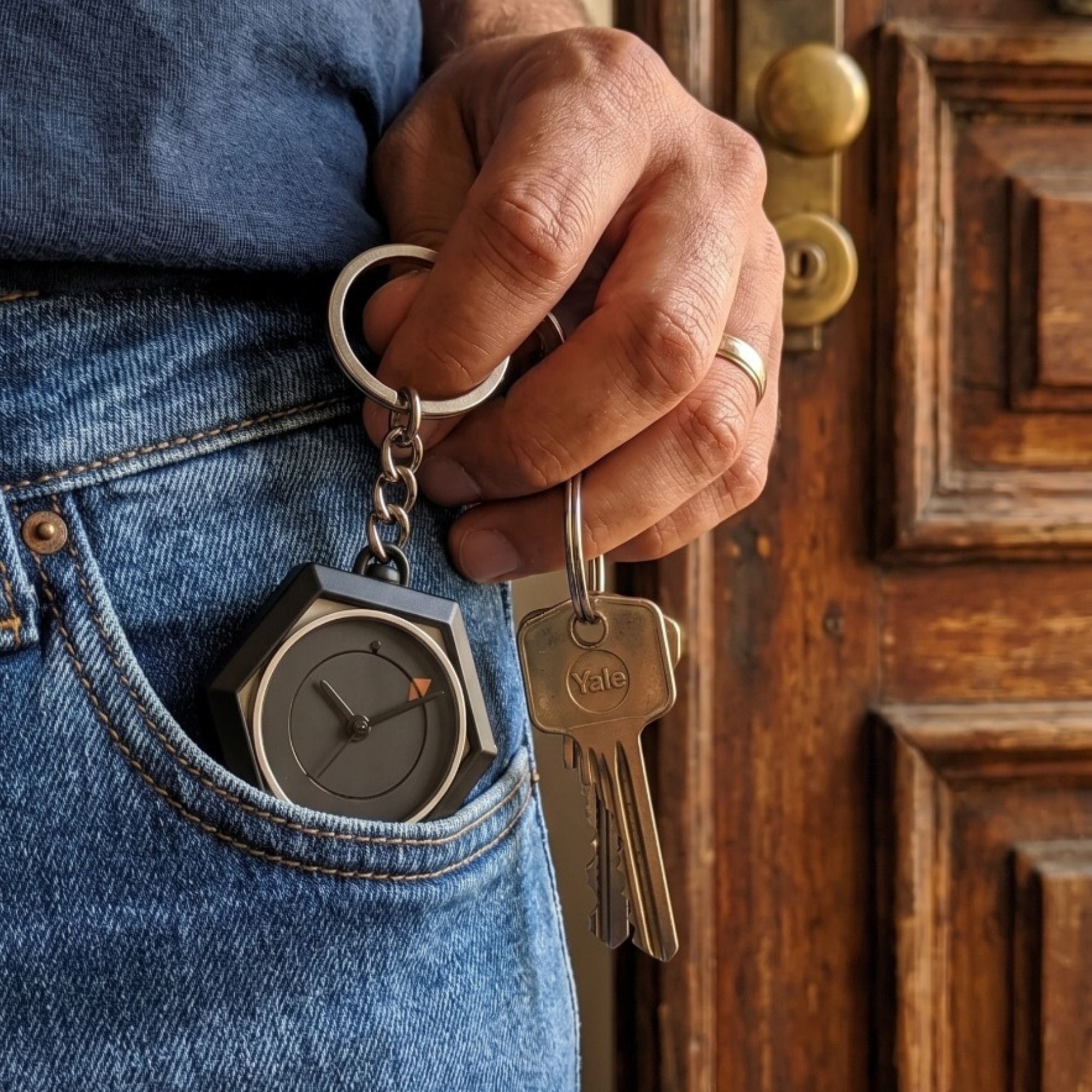 Hexagonal Watch Keychain